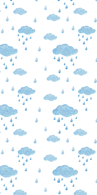 Rollo Fenster mit Wolken und Regen