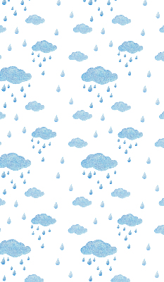 Rollo Fenster mit Wolken und Regen