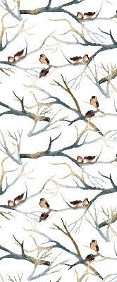 Rollo Fenster mit Vogelmotiv auf einem Baum
