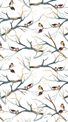 Rollo Fenster mit Vogelmotiv auf einem Baum
