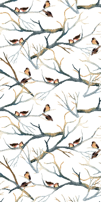 Rollo Fenster mit Vogelmotiv auf einem Baum