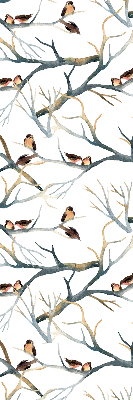 Rollo Fenster mit Vogelmotiv auf einem Baum