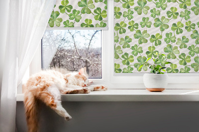 Rollo Fenster glücksklee