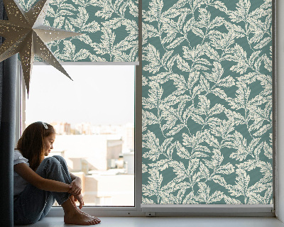 Fensterrollo mit Blättertapete