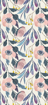 Fensterrollo mit Mohnblumen-Motiv