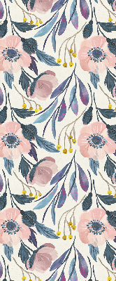 Fensterrollo mit Mohnblumen-Motiv