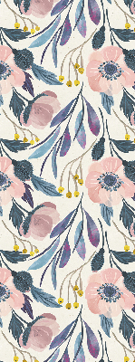 Fensterrollo mit Mohnblumen-Motiv