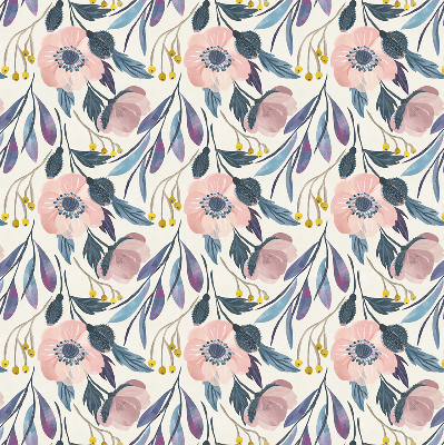 Fensterrollo mit Mohnblumen-Motiv