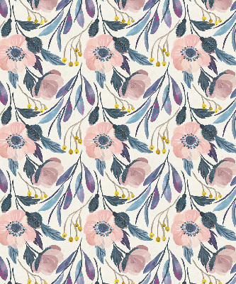 Fensterrollo mit Mohnblumen-Motiv