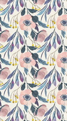 Fensterrollo mit Mohnblumen-Motiv