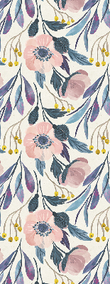 Fensterrollo mit Mohnblumen-Motiv