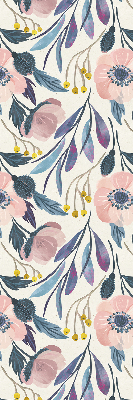 Fensterrollo mit Mohnblumen-Motiv