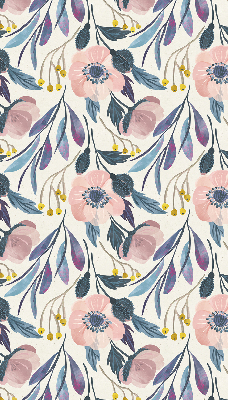 Fensterrollo mit Mohnblumen-Motiv