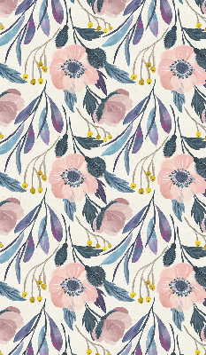 Fensterrollo mit Mohnblumen-Motiv