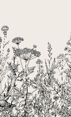 Rollo Fenster in grauer Blumenoptik