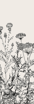 Rollo Fenster in grauer Blumenoptik