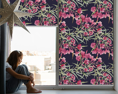 Fensterrollo in der Ausführung Exotische Blume