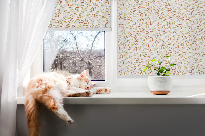 Rollo Fenster mit fallenden Blättern