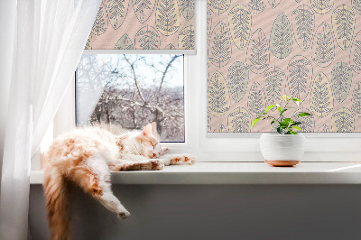 Fensterrollo in bunten Blättern