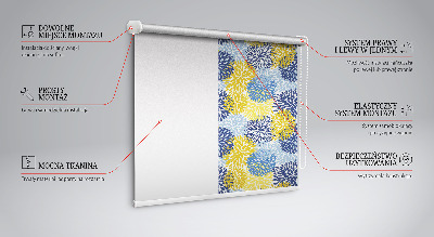 Fensterrollo mit bemalten Pflanzen