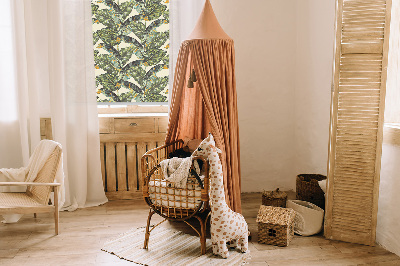 Fensterrollo mit Blätter-Motiv