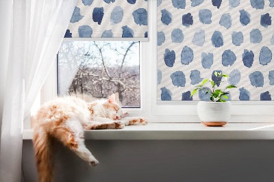 Rollofenster in blauer Farbe