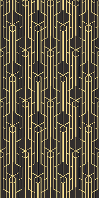 Fensterrollo in gelbem Muster