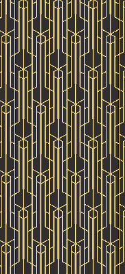 Fensterrollo in gelbem Muster