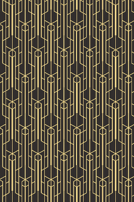 Fensterrollo in gelbem Muster