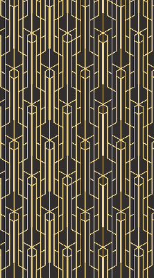 Fensterrollo in gelbem Muster