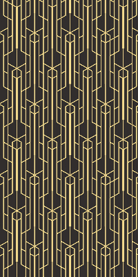Fensterrollo in gelbem Muster