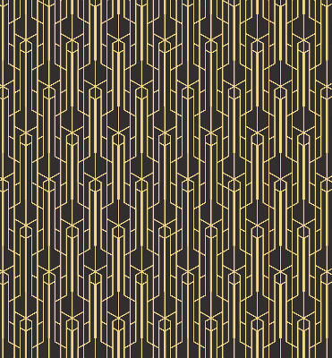 Fensterrollo in gelbem Muster