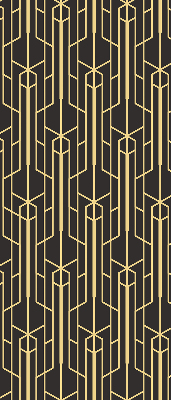 Fensterrollo in gelbem Muster