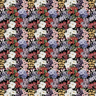 Fensterrollo innen in Bunte Blumen