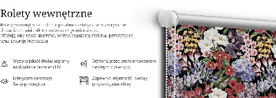Fensterrollo innen in Bunte Blumen