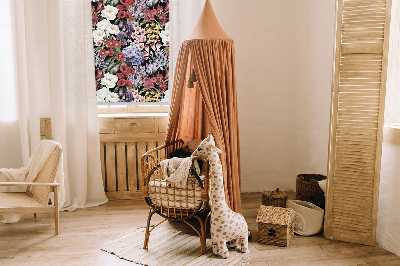 Fensterrollo innen in Bunte Blumen
