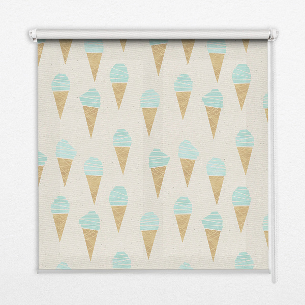Rollo Fenster in Form von Eiscreme in einer Waffel