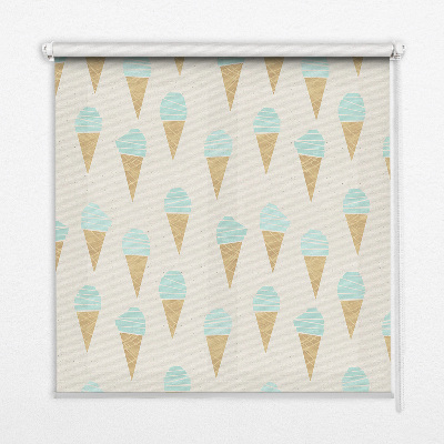 Rollo Fenster in Form von Eiscreme in einer Waffel