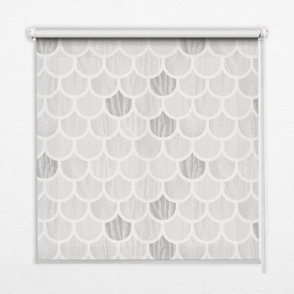 Fensterrollo in Graustufen