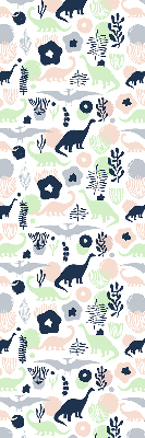 Fensterrollo mit bunten Dinosauriern