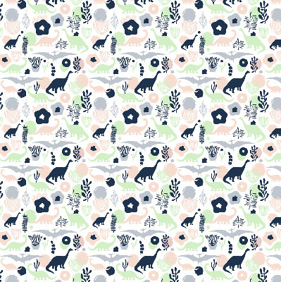 Fensterrollo mit bunten Dinosauriern