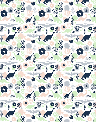 Fensterrollo mit bunten Dinosauriern