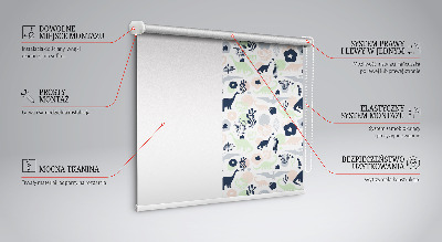 Fensterrollo mit bunten Dinosauriern