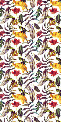 Fensterrollo innen bunte Blumen