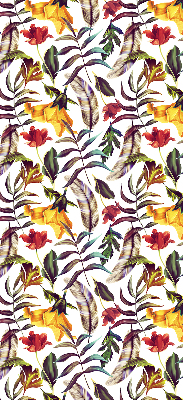 Fensterrollo innen bunte Blumen