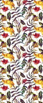 Fensterrollo innen bunte Blumen