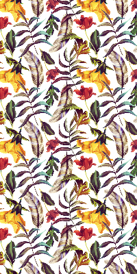 Fensterrollo innen bunte Blumen
