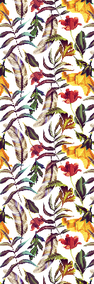 Fensterrollo innen bunte Blumen