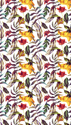 Fensterrollo innen bunte Blumen