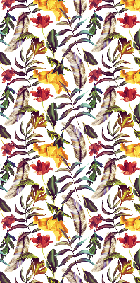 Fensterrollo innen bunte Blumen